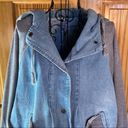 Vintage Honey Sweatshirt Hoodie Denim Jean Jacket Size Medium Blue Photo 1