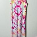 Young Fabulous and Broke  Tulla Column Dress in Pink Anemone Wash Tie Dye Womens M Photo 3
