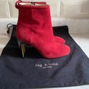 Rag and Bone Red Suede Ankle Boots Photo 5