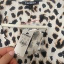 EXPRESS Black And White Leopard Print Blouse Photo 2