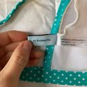 Y2K Vintage 90s Blue Polka Dot String Bikini Size Medium White Ruffle Photo 13