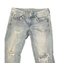 American Eagle  Womens Jeans Artist Crop Distressed Low-Rise Light Wash Denim 4 Photo 3