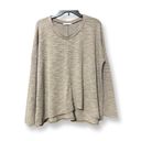 Cherish Womens Pullover Sweater Gray Marled Long Sleeve V Neck Boxy Knit S Photo 2