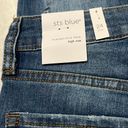 sts blue  Denim Jeans 24 Scarlett Kick Flare High Rise Distressed Raw Hem 2-tone Photo 6