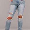 Abercrombie & Fitch  High Rise Mom Jean Distressed Ripped Raw Hem- Size 2 (26R) Photo 2