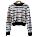 Lurking Class by Sketchy Tank Thorns White & Black Crop Knit Sweater Size XS Multiple Photo 2