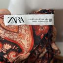 ZARA  Black and Orange Paisley Bodysuit Photo 7