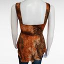 Papaya Vintage  90s Orange Brown Tie Dye Embellished Babydoll Tank Size Medium Photo 3