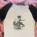 Brandy Melville cut off shoulder band ringer short sleeve tee Photo 1