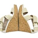 BKE Buckle  Sole Reid Cream & Cork Platform Woven Strap Sandals Women’s Size 8.5 Photo 13