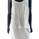 Laundry by Shelli Segal  White Silver Beads Popover Blouson Shift Dress Sz 6 NWT Photo 0