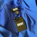 DKNY NWT  Stretch V-Neck Short Sleeve Sheath Dress Cobalt Blue SZ-14 Photo 7