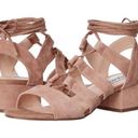 Steve Madden  | Kittyy Sand Suede Tie Up Sandal low Heel 5.5 Photo 1