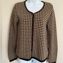 Herman Geist  Houndstooth Button Front Cardigan Sweater Long Sleeve Women’s Small Photo 6