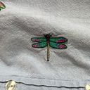 Coleman Vintage 90s Casey  embroidered dragonfly denim chambray button down shirt Photo 9