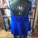 Torrid  scuba strappy L peplum electric blue babydoll top Photo 3