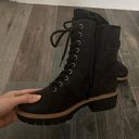 Waterproof Black Lace Up Boots Size 6 Photo 1