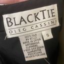 Oleg Cassini Vintage Black Beaded Silk Top | Black Tie  | Size Small Photo 3