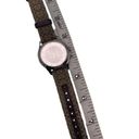 Coach  Silver-tone Brown Canvas Ladies Wristlet Watch Photo 5