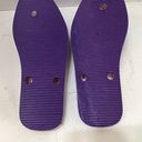 Daisy  Women's Flip Flop Wedged Heel Sandals Two-tone‎ Purple Size 10 Photo 3