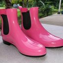 Seven7  Dover Rain Booties 10 Barbie Pink Rubber Waterproof Fall Winter Anti-Skid Photo 1