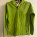 The North Face girls light green fleece hoodie, Sz 14/16 Photo 0