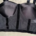 Sincerely Jules Tied Mesh Women’s Corset Crop Top Black Size L Photo 2