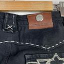 Antik Denim Y2K  Black Embroidered Distressed Stretch Bootcut Western Jeans 28 Photo 10