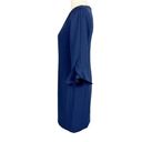 Karl Lagerfeld Paris Navy 3/4 Ruffle Tulip Sleeve Crepe Sheath Dress Women’s 4 Photo 3