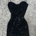 Oh Polly Black Sequin Dress Photo 2