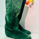 Mootsies Tootsies Vintage 80s  Green Suede Boots 8.5 Made In Yugoslavia Photo 3