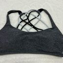 Lululemon Grey  Free to be Wild Sports Bra With Black and White Cross Straps Photo 0