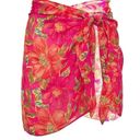 Beach Riot Revolve  Melanie Sarong Cover Up Hot Pink Floral One Size Photo 0
