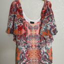 City Chic  Beaded Neckline Paisley Blouse XS/14 Photo 6