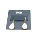 DKNY  Pave & Tear-Shape Stone Drop Earrings in Gold/White MSRP $32 NWT Photo 1