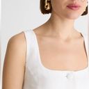 J.Crew  Scoop Neck Linen Blend Cropped Vest White Size 0 BZ393 New Photo 1