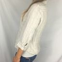 Coldwater Creek  Linen Button Striped Top S Photo 2