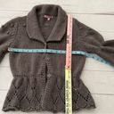 Krass&co HEKLA &  Made in Italy Womens Gray Wool Blend Cardigan wrap Sweater Si… Photo 8