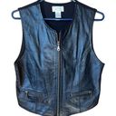 Jennifer Moore Vtg.  Womens Sz 4 Black Genuine Leather Vest Photo 0