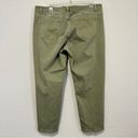 J.Jill  Denim Jeans Womens 12 Olive Green Cropped Authentic Fit Fringe Hem Photo 6