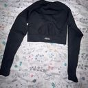 AYBL Black Long Sleeve Crop Work Workout Top Photo 1