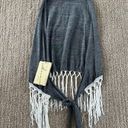 Vintage Havana  Grey Boho Open back Halter Tank Top with Fringe Photo 4