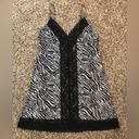 Frederick's of Hollywood  vintage zebra print lace mini slip dress Photo 1