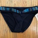 Anne cole NEW NWT  Black Blue Metallic Copper ? Belted Swim Bikini Bottom Small S Photo 0