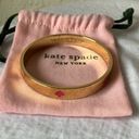 Kate Spade : Pink & Gold tone “Spot the Spade” bangle/bracelet- 6 pink spades Photo 9