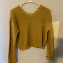 The Moon  & Madison Yellow Frayed Sweater Photo 0