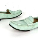 Salvatore Ferragamo  Sport Suede Penny Loafers Elasticized Topline Mint Green 6 Photo 7