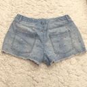 Wild Fable  Raw Hem Ditsy Floral High Waisted Cut Off Denim Shorts Light Wash 14 Photo 2