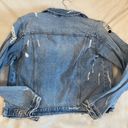 ZARA Distressed Denim Jacket Photo 1