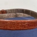 Talbots Vintage  Large Womens Belt Alligator Tan Brown Gold USA Made READ Photo 8